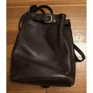 Coach Brown Sling Backpack Bucket Leather bag